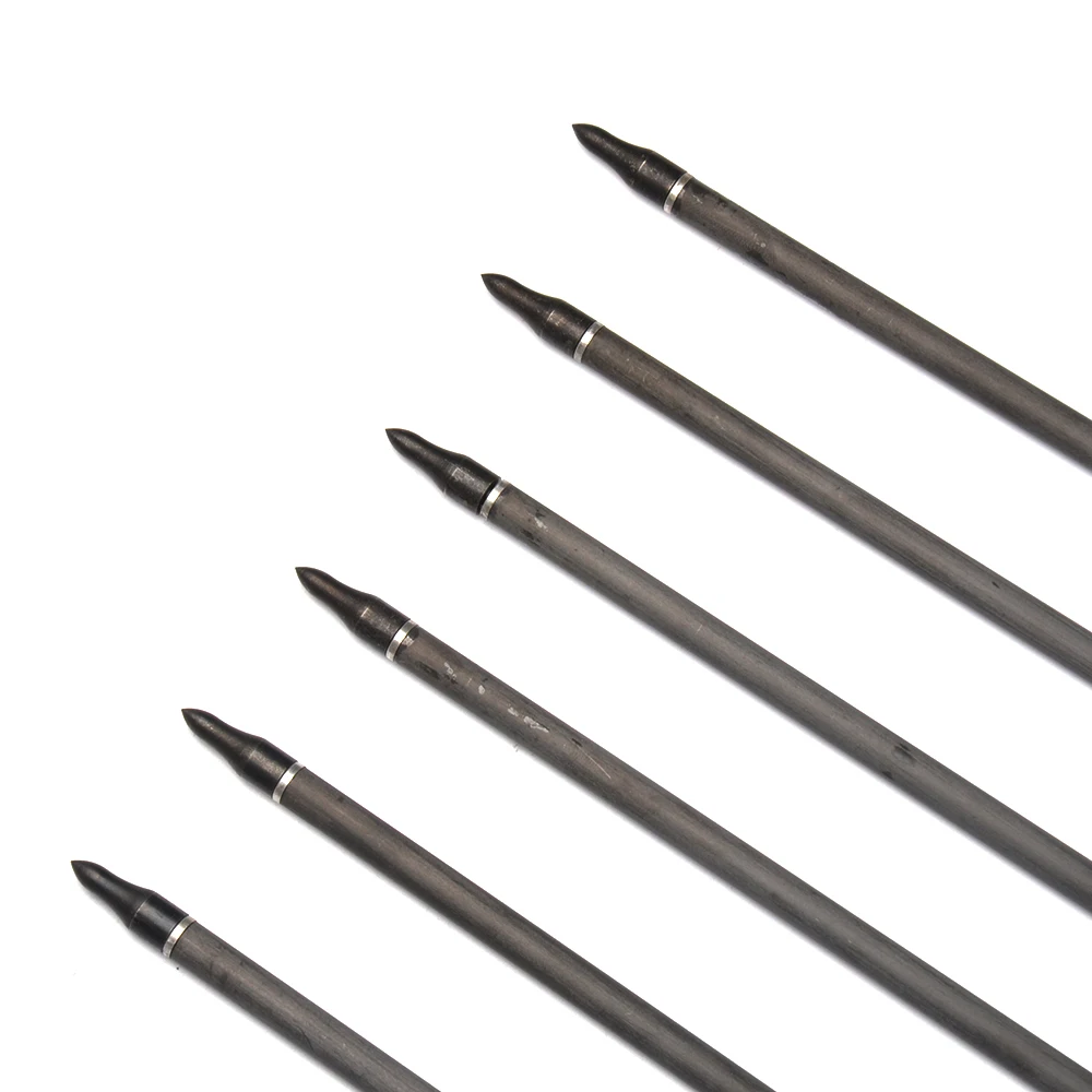 Seta de Carbono com a Turquia Pena e Ferro Tiro com Arco 80cm Espinha 500 Arrowhead Tiro Caça Flechas Atacado 6 - 12 24 Pçs 15 High Quality Esporte e Lazer