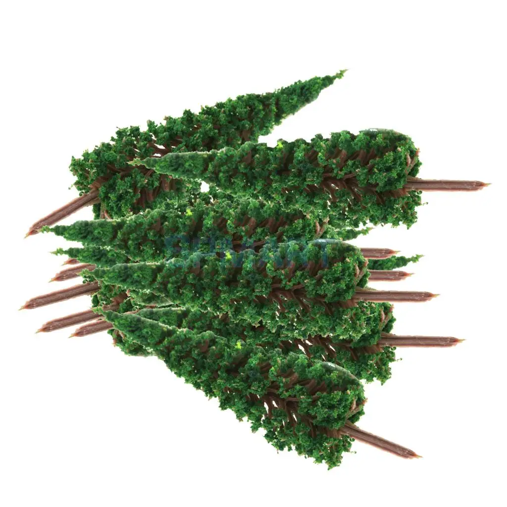 100x Green Pagoda Model Trees 1:100 for RR Train Railway Garden Park Street DIY Toys