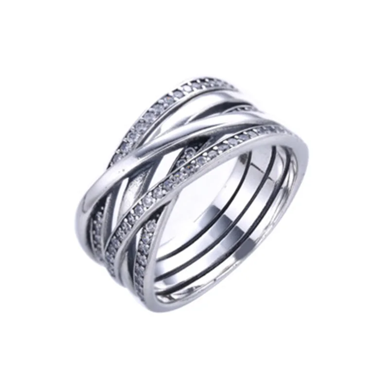 

Newest Arrival Exaggerated Retro 925 Real Silver Five Circles Circumvolute Ring