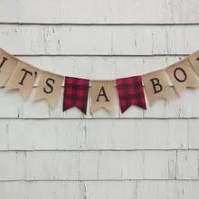 Пользовательские это мальчик Lumberjack лесной день рождения мешковины баннеры нулевой день рождения детский Знак для комнаты вечерние тканевые гирлянды фото реквизит