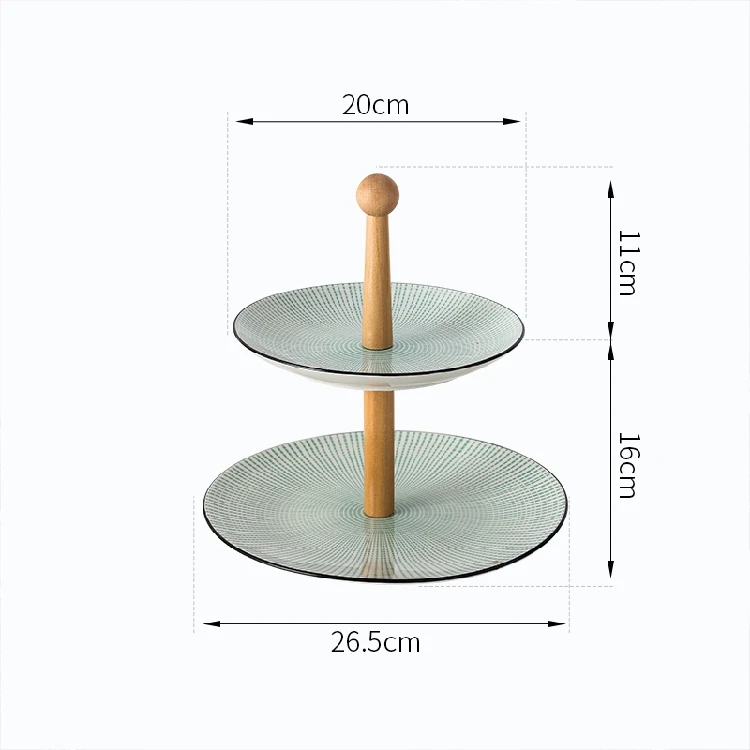 Керамическая тарелка для фруктов в японском стиле, креативное блюдо с двойной струной, тарелка для закусок в гостиную, тарелка для торта, поднос для хранения крыльца - Цвет: 5