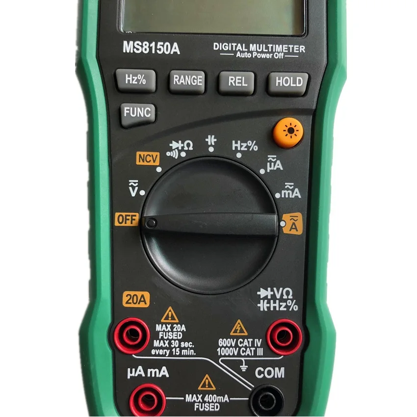 Mastech MS8150A Профессиональный цифровой мультиметр для электрика Multimetro Autorange AC/DC V/A Res cap Fre измеритель рабочего цикла