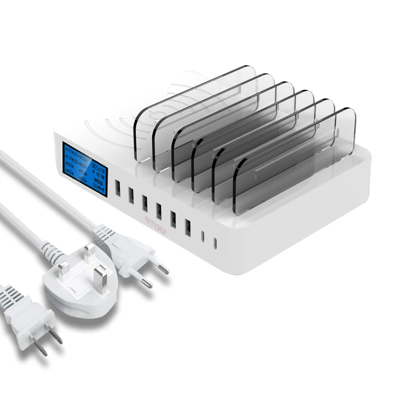 STOD Qi Wireless Charger LED Display USB Charging