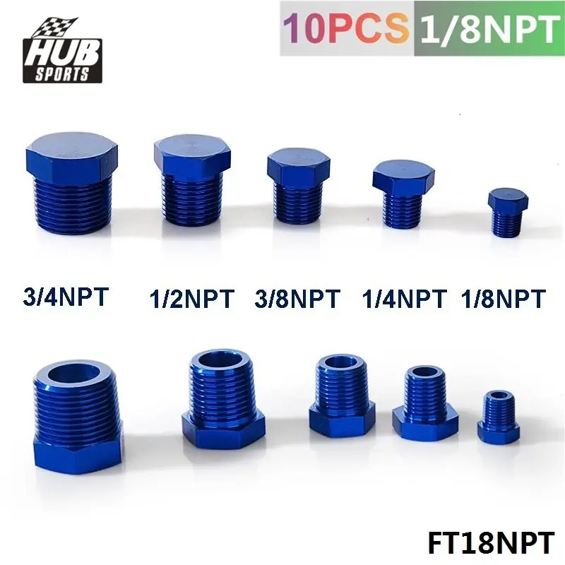 Масляный водяной фитинг 1/8 дюйма NPT кованый углеродный алюминий Шестигранная