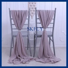 SH004D хороший популярный дешевые причудливые свадебные длинные шифоновые кушаки для стула