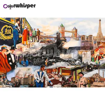 

Diamond Painting Full Square/Round Daimond Painting"Orient Express Movie Jigsaw"Mosaic Rhinestone Embroidery Painting LE01388