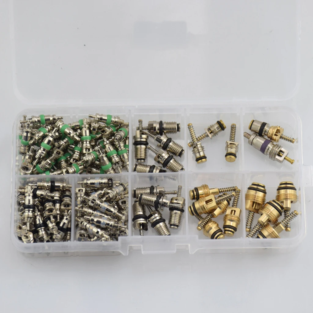 

134 Piece Assortment A/C Schrader Valves R134a Kit 11 kinds AC valve Cores Car Auto Air Conditioning Valve Core