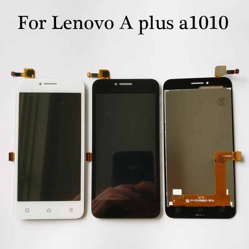 

White/Black 4.5 inch Full LCD Display + Touch Screen Digitizer Replacement parts High Quality For Lenovo A plus a1010 A1010a20