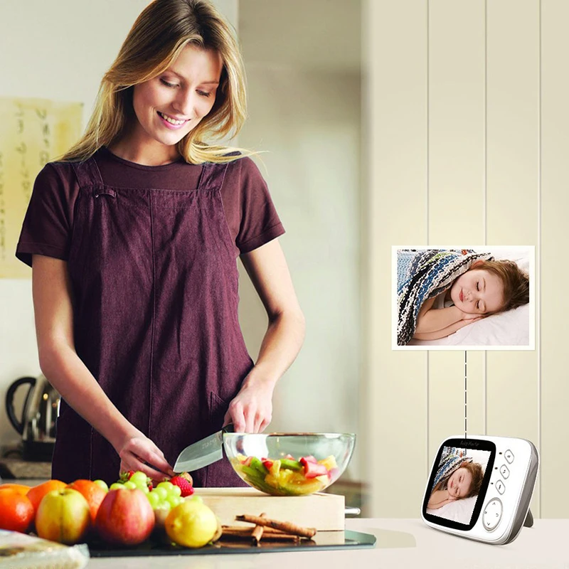 Leioua New 2.4GHz Wireless VideoNanny Music Intercom IR Baby Monitor High Resolution Baby Nanny Sec