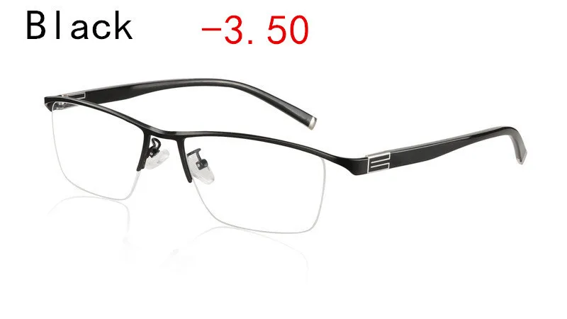Новые деловые фотохромные солнцезащитные очки для близорукости для женщин и мужчин, очки для близорукости, оправа для линз, солнцезащитные очки для близорукости, очки для близорукости - Цвет оправы: Black
