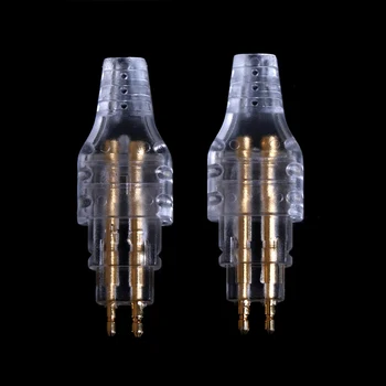

1Pair Gold Plated Plug Connector Signal Transfer For DIY HD650 HD600 HD565 HD580 HD414