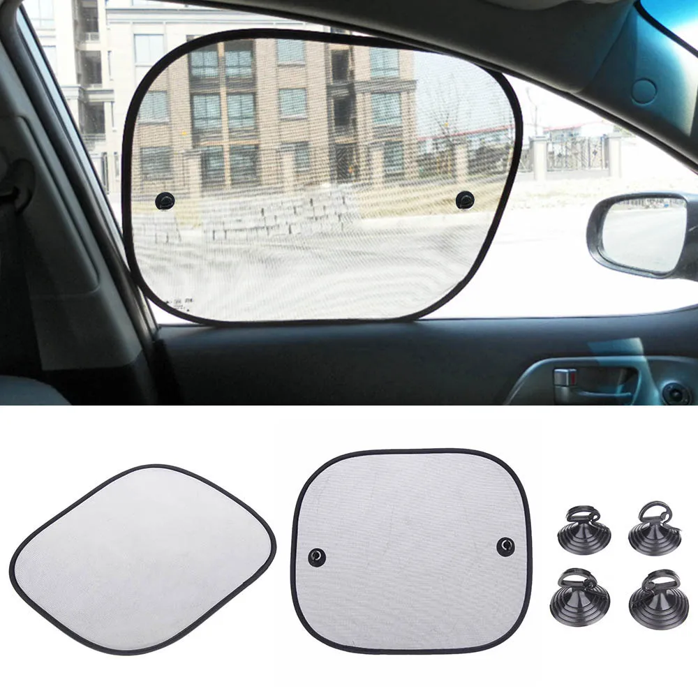 

2pcs 44*36cm Car Side Sun Shades Rear Window Sunshades Cover Mesh Visor Shield Screen Interior UV protection Kids Baby Z2