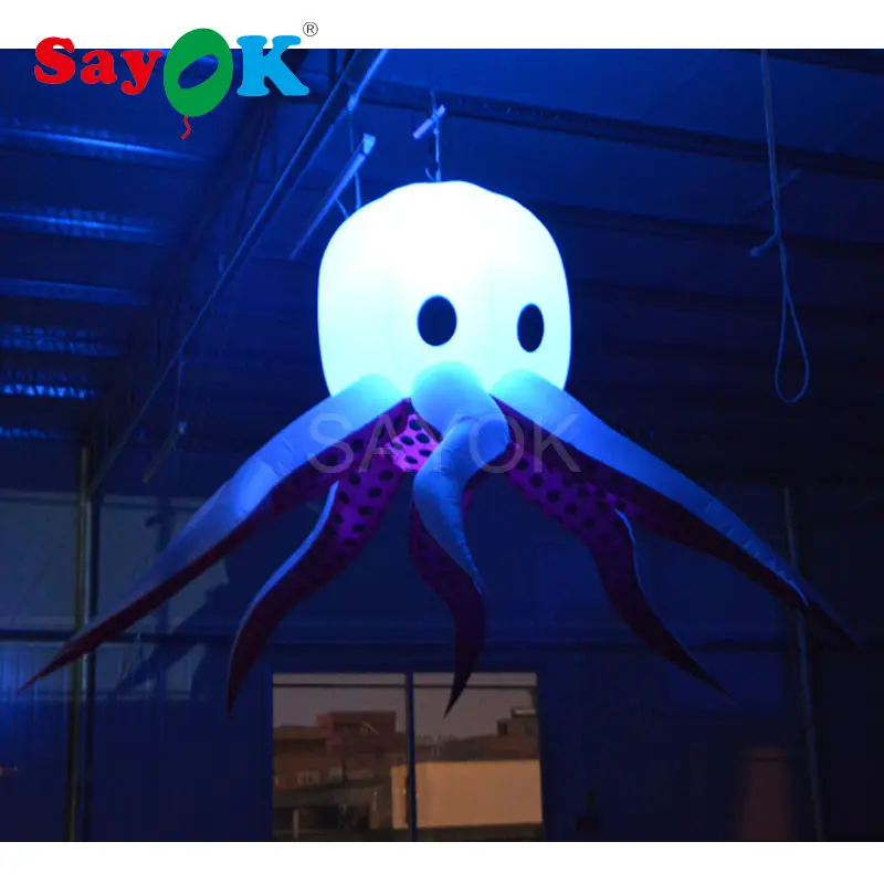 

Free shipping hot sale inflatable octopus giant led octopus with changeable led light prices for wedding party stage decorations