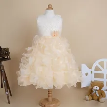 Высококачественные Новые Вечерние платья подружки невесты с цветочным узором для девочек, пышное платье для принцессы для маленьких девочек, платья для причастия из органзы для От 2 до 10 лет