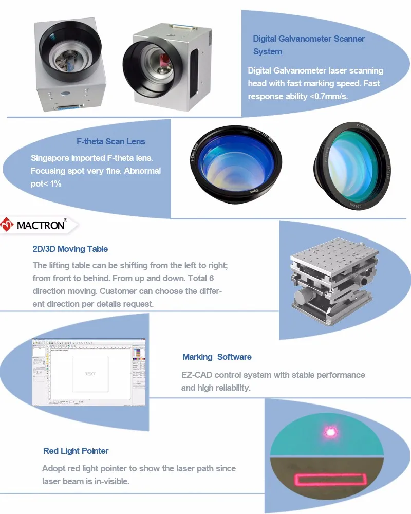 20W Fiber Laser Metal Marking / Mini Laser Engraving Machine For Marking Metal Plastic Dog Ear