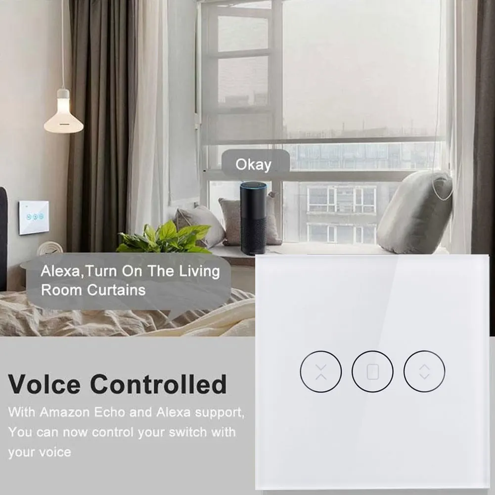 86 Тип шторка с WIFI переключатель сенсорное управление Голосовое управление беспроводной настенный Wi-Fi адаптер синхронизации света Автоматизация Задержка умный дом