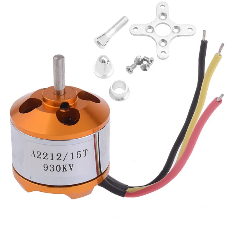 

Brushless Outrunner Motor 15T Gear w/ Prop Adapter A2212 930KV For R/C Airplane