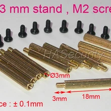 18+ 3 мм(12 шт.) латунь Стенд/скобка/бочка с M2-4mm винт для камеры безопасности печатной Установка модуля сборки