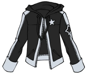 Black Rock Shooter BRS White Rock Shooter Hooded Windbreaker Windproof Coat
