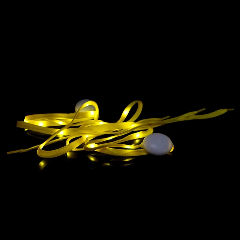 Светодио дный светящиеся шнурки многоцветный мигающий световой открытый вечерние комплект шнурков
