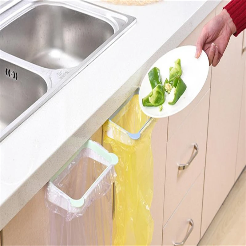 New Creative  Garbage Bag Holder Plastic Bracket Stand Rack Kitchen Trash Storage Hanger Wear-resistant hot Easy to Use C0228   06