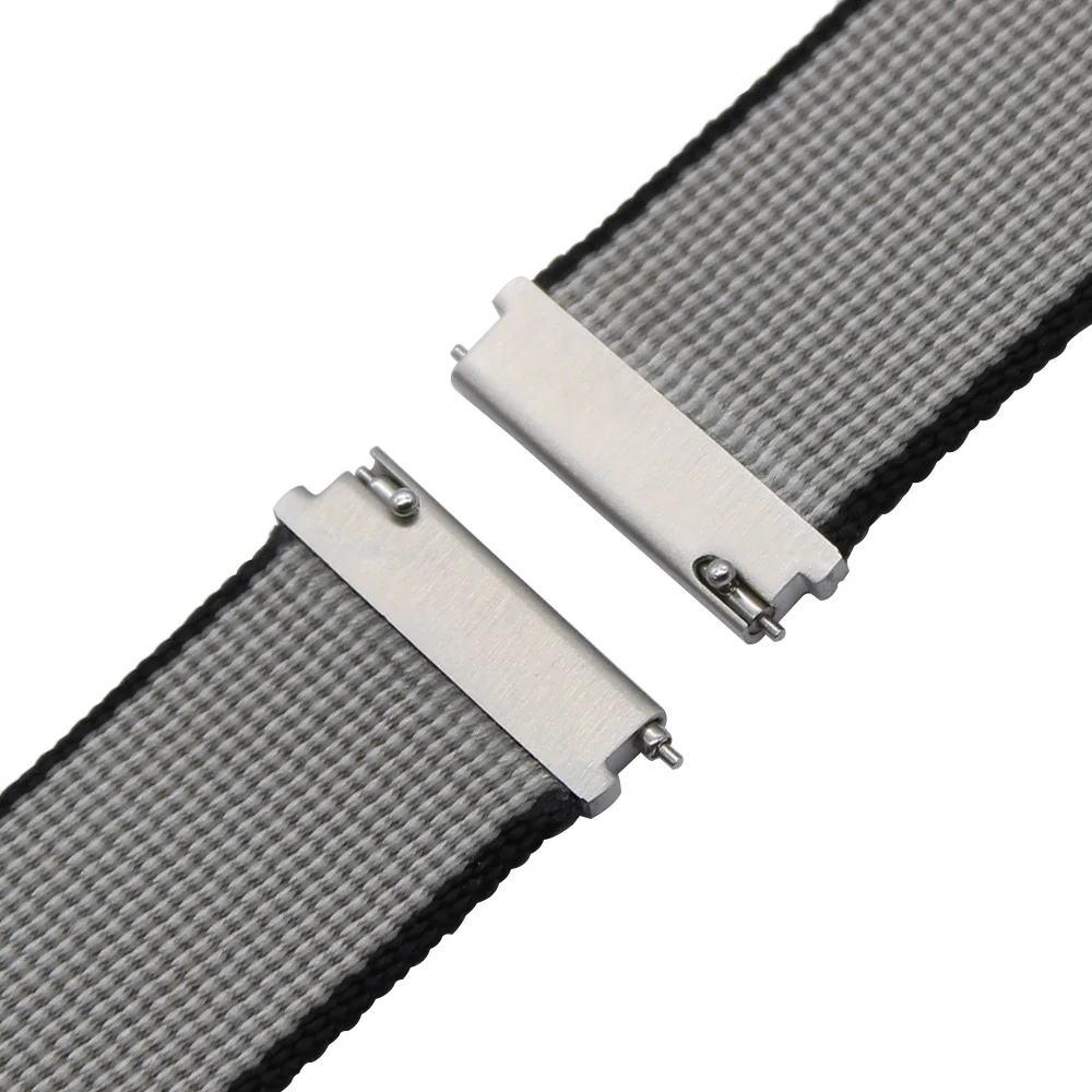 Ремешок нейлоновый быстросъемный 22 мм для часов Pebble Time Gear 2 Neo Live Moto 360 46 Fossil Q Founder