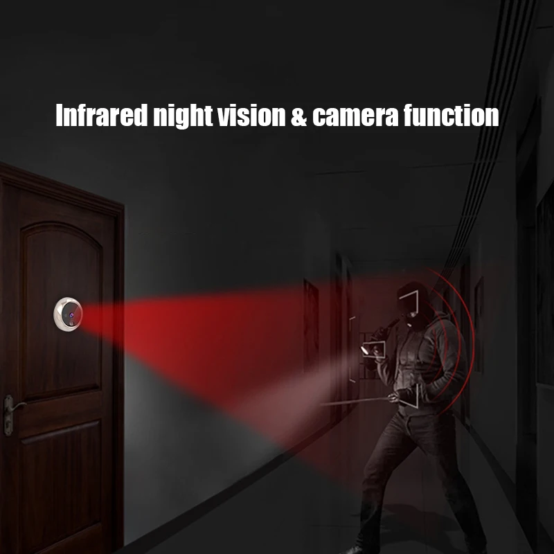 

HOT Electronic Door Bell Viewer 2.8 Inch Screen IR Night Vision Door Peephole Camera Bell BUS66
