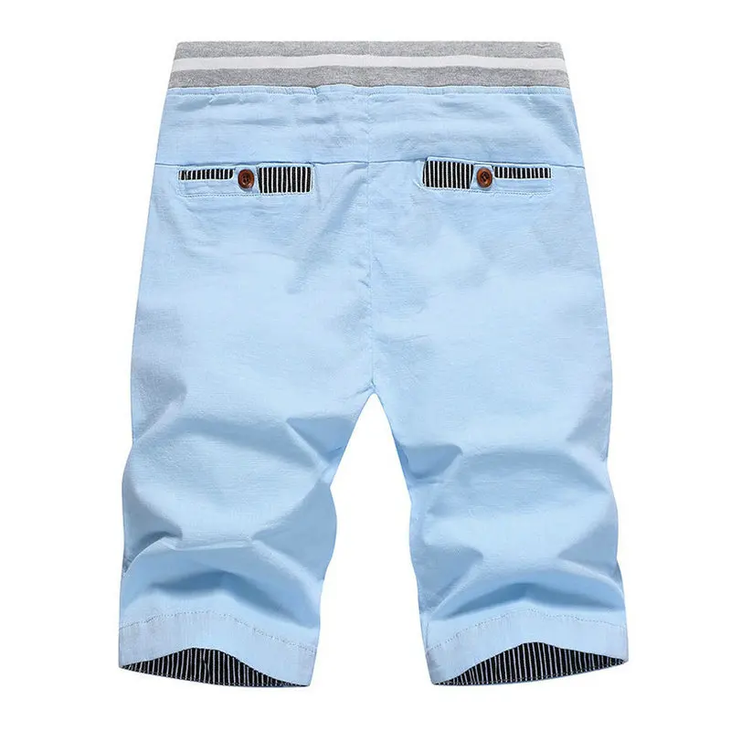Pantalones cortos informales de verano 2020 de algodon para hombre pantalones cortos de playa ajustados para hombre Bermuda Masculina comoda AliExpress