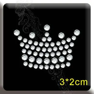 

10pc/lotShoes Cap bag Crown patches hot fix rhinestonemotif iron on crystal transfers design iron on rhinestone motifs