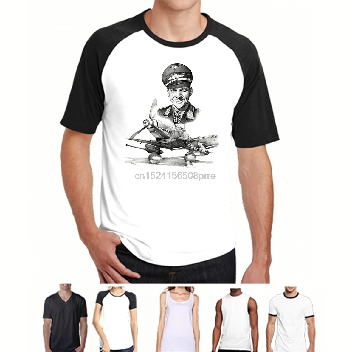 

Brand Clothes Summer T-Shirt Hans Ulrich Rudel WW2 Luftwaffe Ace Junkers JU 87 STUKA O-Neck T Shirt