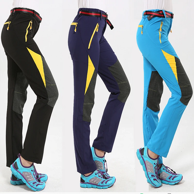 Los amantes del Trekking viajes al aire libre de secado rápido pantalones de senderismo transpirable de los hombres de las mujeres de viaje de senderismo pesca de Camping mujer Pantalon