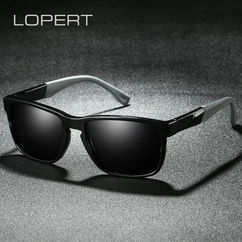 LOPERT TR90 поляризованные летние солнцезащитные очки мужские отражающие покрытием Квадратные Солнцезащитные очки Для женщин, фирменный дизайн, зеркальные Oculos De Sol