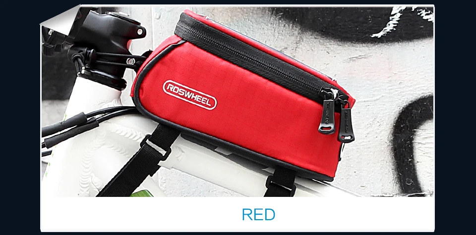 Top ROSWHEEL BICYCLE BAGS CYCLING BIKE FRAME IPHONE BAGS  HOLDER PANNIER MOBILE PHONE BAG CASE POUCH 12