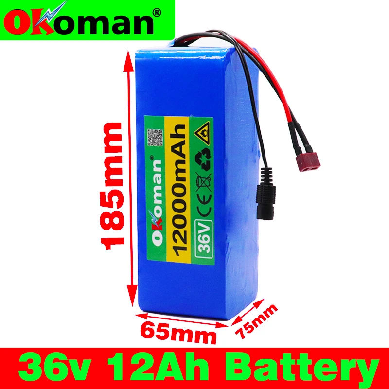 Okoman 36V 10S4P 12Ah 500W батарея высокой мощности 42V 12000mAh 18650 литиевая Ebike электрический