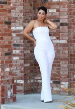 2016 women elegant slim bodycon rompers lady’s fashion white lace jumpsuits women’s sexy backless full length tracksuits