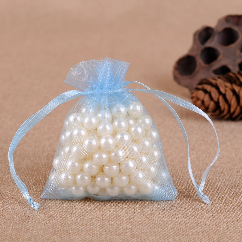 organza 100 pcs 7x9 9x12 10x15 11x16 13x18 15x20 17x23 cm jewelry bag packaging drawer bag wedding jewelry bag 