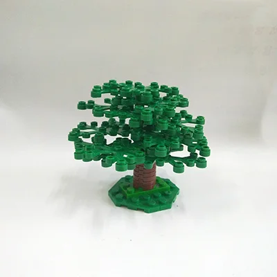 Dark Green BEIMONGO строительные блоки MOC красочные дерево сад модель завода строительство DIY детские игрушки могут быть compitabled - Цвет: Dark Green
