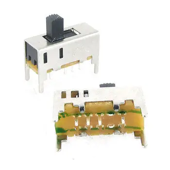 

50 Pcs 5mm High Knob 8 Pin 3 Position 2P3T DP3T Vertical Slide Switch 0.5A 50V DC
