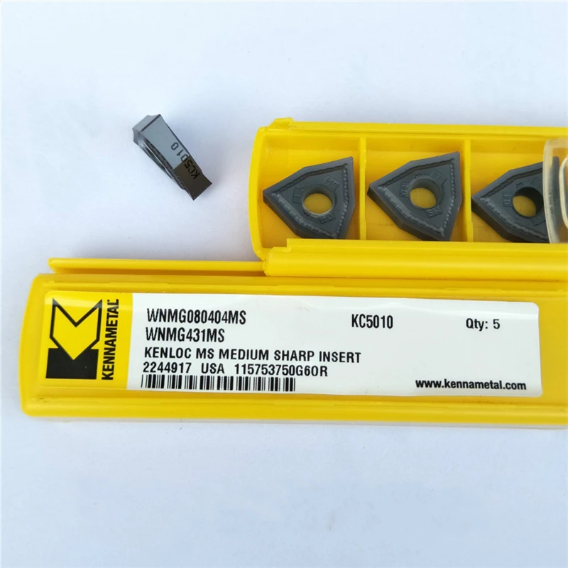 5 шт. WNMG080404MS KC5010 ЧПУ твердосплавный вставки