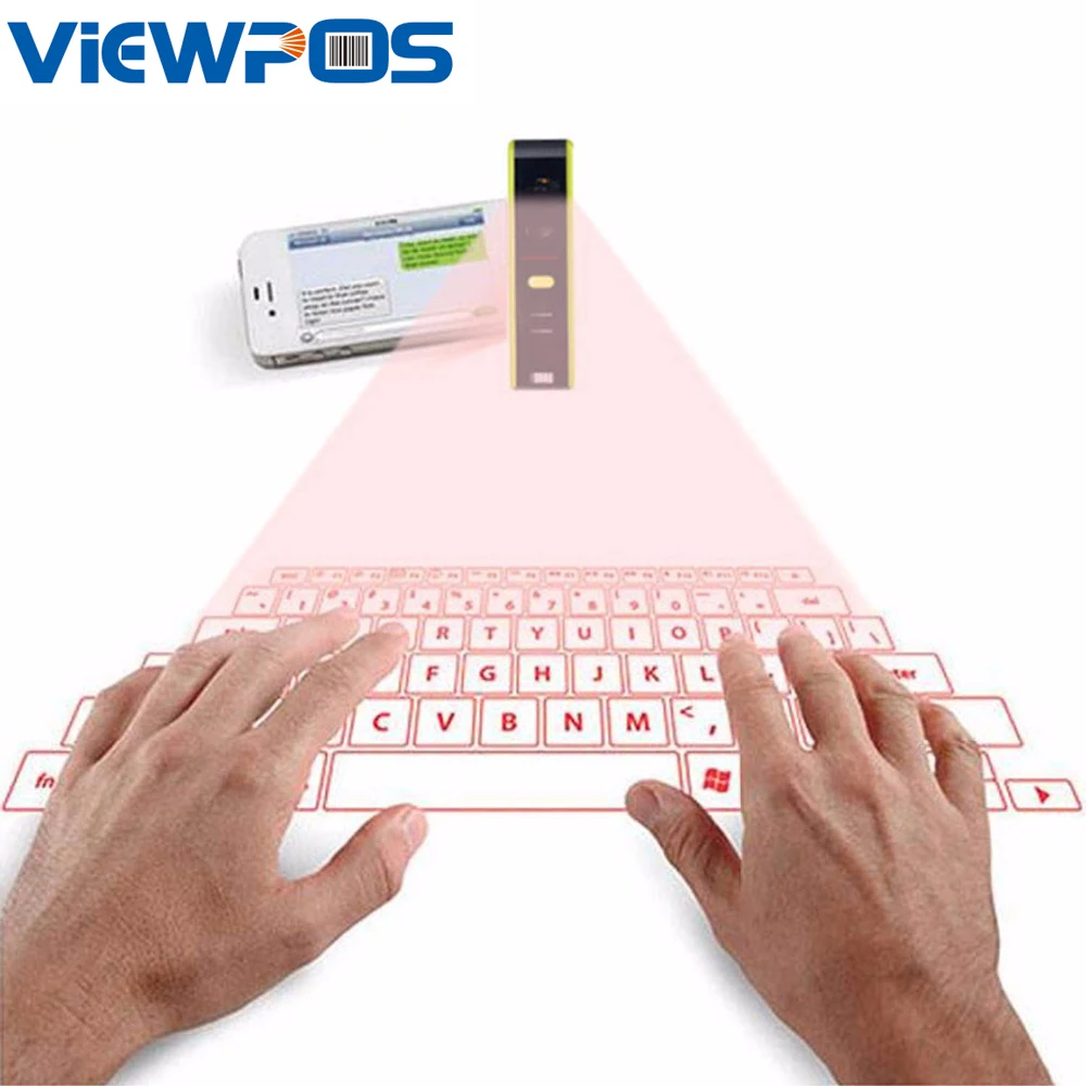 QWERTY виртуальная лазерная клавиатура KB320 портативная для игр iPad iPhone samsung планшет Mac Mini Беспроводная Bluetooth клавиатура USB