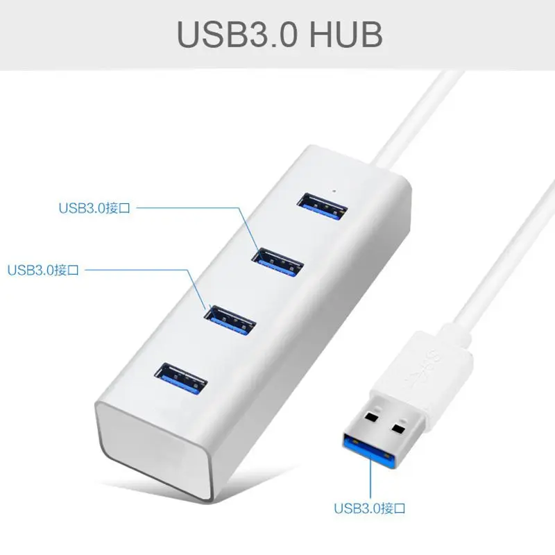 3.0HUB 4-портовый алюминиевый сплав usb-хаб посвященный универсальный сплиттер