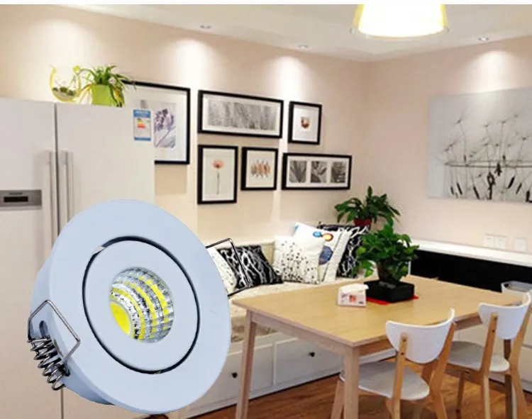 LED Downlight Dimmable COB Mini Led Spot 5W AC 85-265V LED Downlight Satin Nickel Miniature Indoor Outdoor Ceiling Spot downlighter