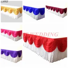 Банкетная, свадебная, ледяная, шелковая юбка для стола \ скатерть, плинтус с балдахином, драпировка, украшение