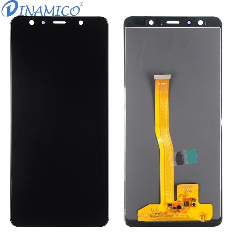 Dinamico продвижение Amoled для samsung Galaxy A7 lcd кодирующий преобразователь сенсорного экрана в сборе A750 lcd SM-A750F A750FN дисплей 1 шт