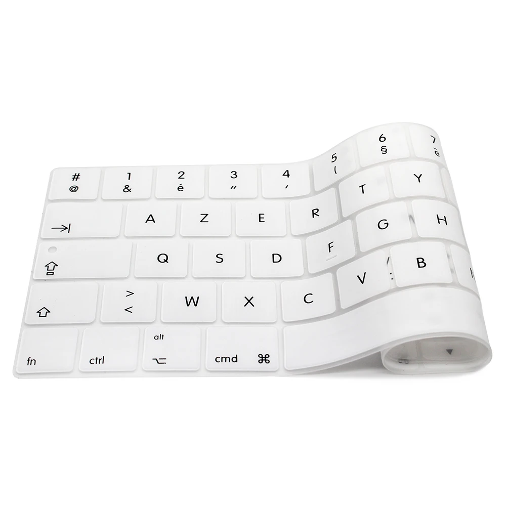 HRH Европейская версия французские Azerty тонкие Чехлы для клавиатуры Силиконовые Пленки Для Macbook Pro 1" 15" A1706 A1707 A1989 A1990 A2159 сенсорная панель