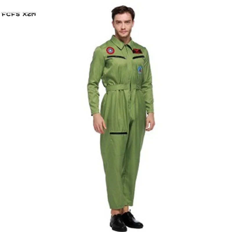 

New Men Halloween astronaut uniforms Costumes Pilot Cosplay Special Forces dress Christmas Carnival Purim Masquerade party cloth