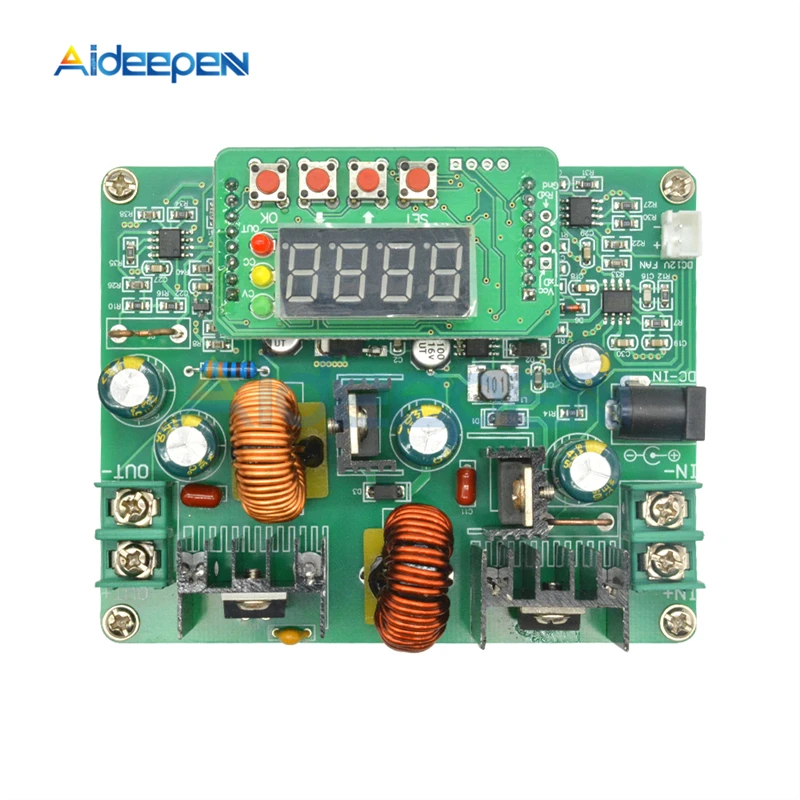 Dc-dc цифровой понижающий модуль напряжения 2 в 1 постоянного тока 10 в-40 В до постоянного тока 0-38 в 0-8A до 0-6A регулируемые комбинированные преобразователи