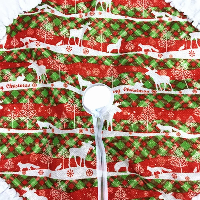 Non-Woven Christmas Tree Skirt Aprons Xmas Tree Decoration Merry Christmas Supplies Christmas Decoration 45.5*30.5cm