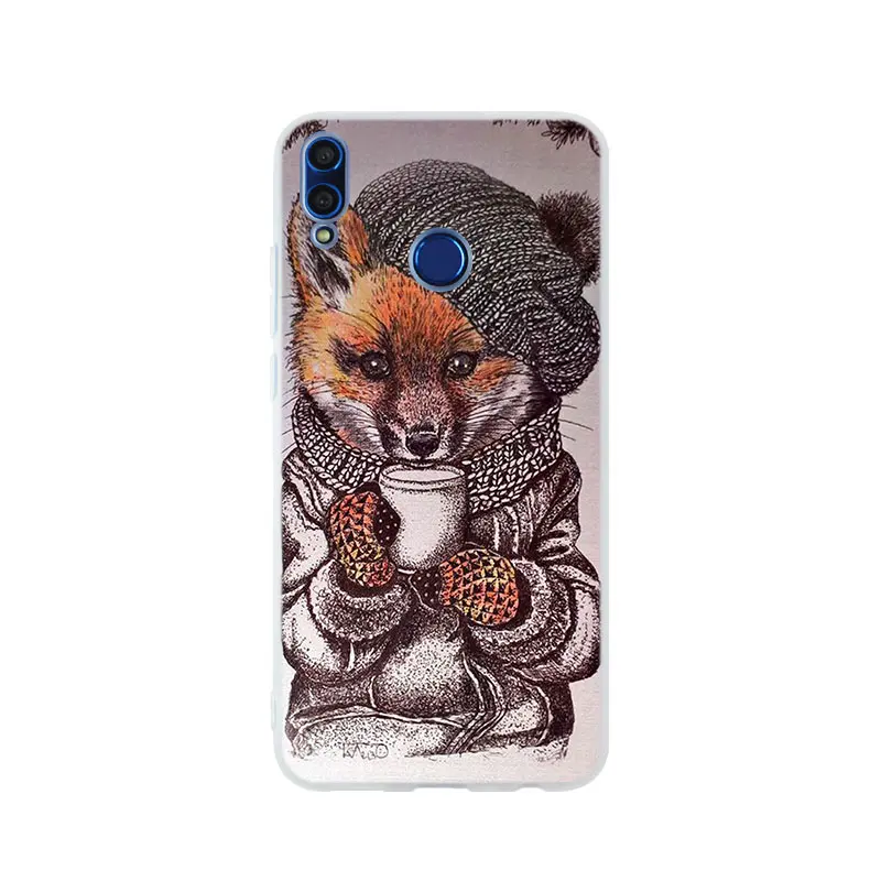 Аниме Забавный foxs Прекрасный милый силиконовый чехол для телефона чехол для huawei Honor 9 10 Lite 6X 7X 8X Max 7A 8A 8C 20 PLAY 9x горячая распродажа - Цвет: pattern 03