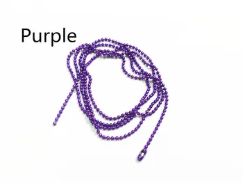 

Newest ! Electrophoresis Purple ,70cm Long , 1.5mm Beads Size , 100pcs/lot Ball Chain Connector For Fashion Jewelry Making